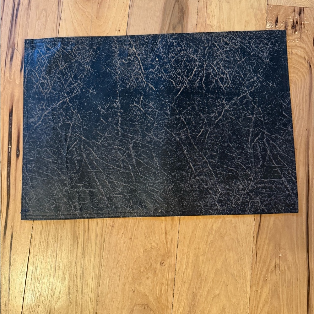 Elegant Black Leather Placemat